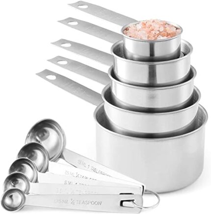 Stainless Steel Measuring Cups And Measuring Spoons